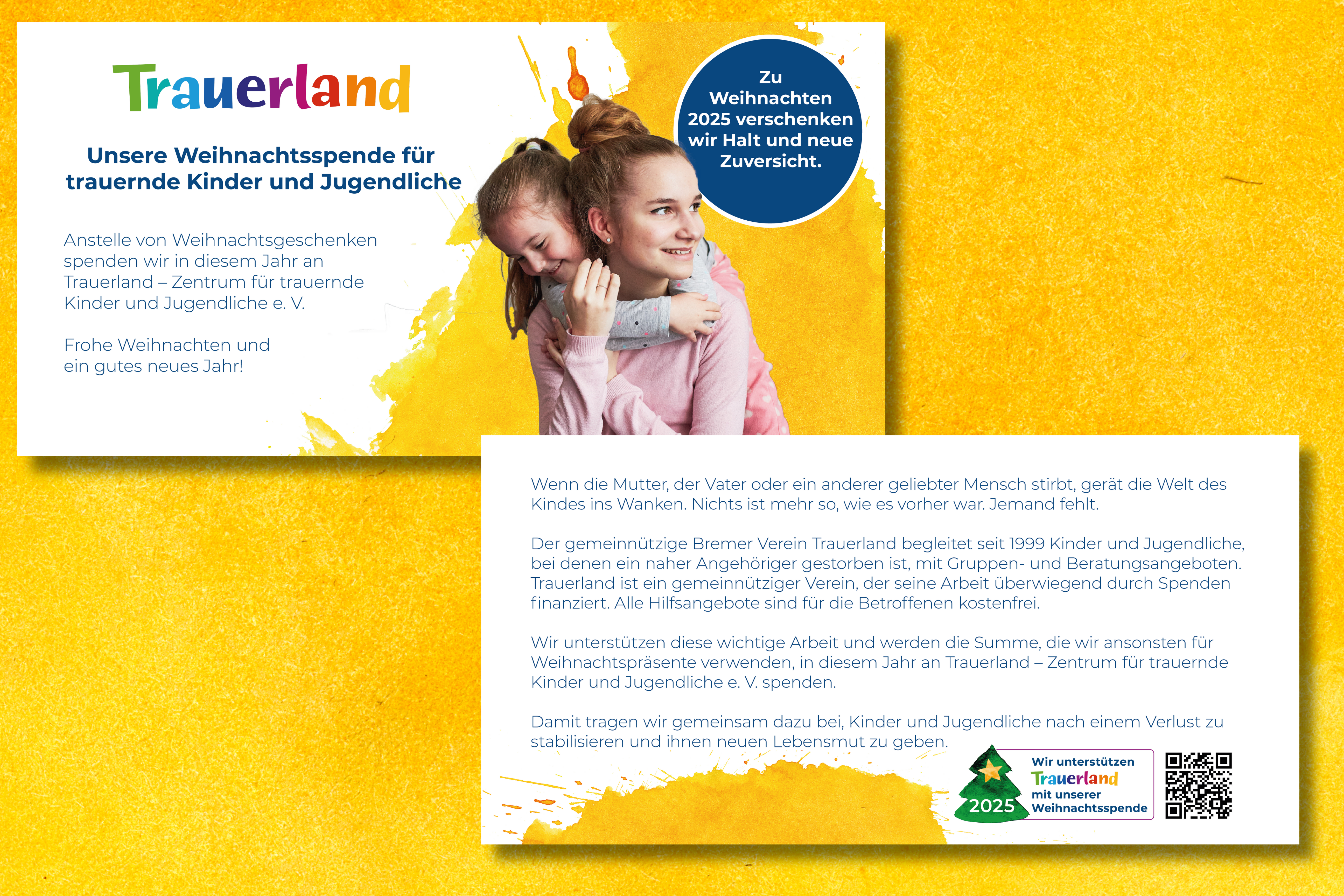 Einleger für Ihre Weihnachtspost in DIN lang und Postkartenformat